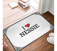 FZFN I Love Nessie Tapis de sol amusant pour décoration d'intérieur | Grande cuisine lavable absorbant l'eau (40 x 60 cm)