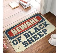 FZFN Joli tapis de douche lavable pour salle de bain | Méfiez-vous des moutons noirs rustiques et absorbants pour une utilisation quotidienne Tiki (65 x 90 cm)