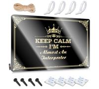 FZFN Keep Calm I'm Almost An Interpreter Van Basement Bar Hanging | Décoration murale sarcastique en métal vintage (30 x 40 cm)