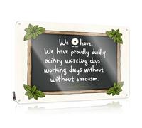 FZFN Mancave Accessories Plaque en étain avec inscription « Men We Have Proudly Duly Acikry Wreising Days Working Dalys Without S » pour décoration d'intérieur (30 x 40 cm)