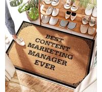 FZFN Mud Mat Spring Door Best Content Marketing Manager Ever - Pastèque | Patio extérieur/octogone - Tapis de bienvenue amusant pour porte d'entrée, résistant à l'eau et aux intempéries (40 x 60 cm)