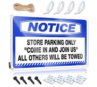 FZFN Notice Store Parking Only come In And Join Us All Others Will Be Towed Décoration murale vintage cool Accessoires de chambre à coucher Style vintage Décoration de salle à manger Facile à