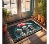FZFN Paillasson d'hiver extérieur Trois bébés piégés sous le dôme « Closed To God » Paillasson Décoration pour la maison, le bar, la cuisine (65 x 90 cm)