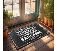FZFN Paillasson d'hiver pour extérieur « We Have Worked Days Without Sarcasm » - Décoration pour la maison et le bar - Pour cuisine (40 x 60 cm)
