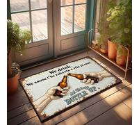 FZFN Paillasson d'hiver pour l'extérieur Cheers To Drink : une touche amusante sur une phrase familière, tapis décoratif pour la maison, le bar, la cuisine (50 x 80 cm)