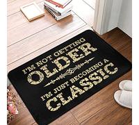 FZFN Paillasson en mousse à mémoire de forme avec inscription « I'm Not Getting Older » - Absorbant l'eau (40 x 60 cm)