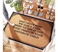 FZFN Paillasson épais en caoutchouc antidérapant avec monogramme « Dad I Love How We Don't Even Need To Say It Out Loud That I'm Your Favorite » - Commercial | Boho Welcome/Tapis de cuisine