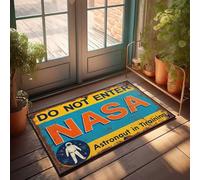 FZFN Paillasson pour entrée intérieure avec panneau d'entraînement de la Nasa : Keep Out Astronaut In Progress Paillasson Welcome Home Paillasson Cool Stuff pour garçons (50 x 80 cm)