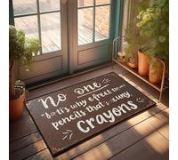 FZFN Paillasson pour entrée intérieure Typographie créative : un mélange ludique de mots et d'art Paillasson Welcome Home Paillasson Cool Stuff pour garçons (65 x 90 cm)