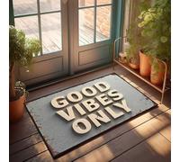 FZFN Paillasson Thankful Energie positive : Embrasse Good Vibes Only Paillasson Sports Bar Decor Fun Paillasson (50 x 80 cm)