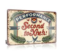 FZFN Panneau de bar amusant en métal « Performance : Second To None » - A Fox's Tale Of Excellence - Panneau en étain cool pour chambre à coucher (30 x 40 cm)