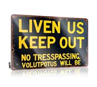 FZFN Panneau de chambre à coucher avec inscription « Keep Out : No Trespassing, Voluptuous Will Be » - Plaque rétro décorative pour caverne d'homme (30 x 40 cm)