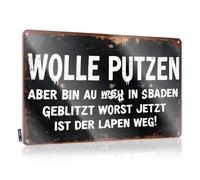 FZFN Panneau de piscine et décoration d'extérieur Clean Wool But Now It'S All Gone! Petite plaque d'avertissement (20 x 30 cm)