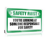 FZFN Panneau décoratif « Safety First You're Looking At Someone Responsible For Safety Designer Awesome » - Décoration murale (30 x 40 cm)