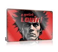 FZFN Panneau en étain vintage amusant Edgar Allan Poe : The Raven'S Haunting Call pour garage, bar, décoration d'intérieur (30 x 40 cm)