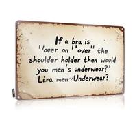 FZFN Panneau en métal vintage pour chambre à coucher, sous-vêtements pour homme, inscription « The Hidden Connection to Bra » (30 x 40 cm)