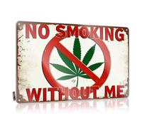 FZFN Panneau humoristique en métal pour décoration d'intérieur avec inscription « Interdiction de fumer sans autorisation » (20 x 30 cm)