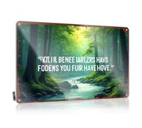 FZFN Panneau mural amusant en étain avec inscription « Magic Forest : A Whispered Tale Of Nature'S Secrets » (20 x 30 cm)