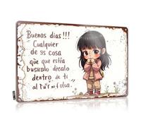 FZFN Panneaux en métal amusants Decor Good Morning! Find What You'Re Looking For Inside Yourself. Plaque en métal pour décoration murale amusante (20 x 30 cm)