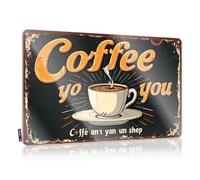 FZFN Panneaux pour porte de chambre à coucher avec inscription « Steam Cup of Coffee : A Warm Beverage For You » - Panneau décoratif pour homme (20 x 30 cm)