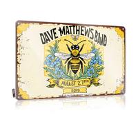 FZFN Plaque de bar pour homme Cave Dave Matthews Band : A Celebration Of Nature And Music On August 2 - Plaque en métal pour bar (30 x 40 cm)