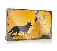 FZFN Plaque en métal amusante pour bar avec inscription « The Mysterious Tale Unfolded » - 30 x 40 cm
