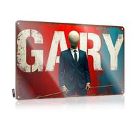 FZFN Plaque en métal « Man Cave Signs And Decor » - Gary : The Man Behind The Mask - Plaque en métal vintage amusante (20 x 30 cm)