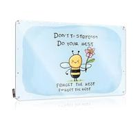 FZFN Plaque en métal pour garage Man Cave Relax, Bee Happy: A Cute Reminder To Stress Less And Do Your Best Panneau en étain Panneau de porte de chambre à coucher Panneau amusant pour bar (30 x 40 cm)