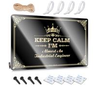 FZFN Plaques de décoration murale musicale | Keep Calm I'm Almost An Industrial Engineer Patriotic For Tavern Home (30 x 40 cm)