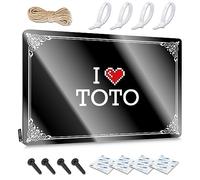 FZFN Plaques décoratives rustiques pour toilettes | I Love Toto Belle décoration murale en métal pour la plage et la maison (30 x 40 cm)