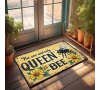 FZFN Rug The One And Only Queen Bee : un hommage floral éclatant, tapis de sol absorbant en mousse à mémoire de forme, idéal pour les zones intérieures à fort trafic (65 x 90 cm)