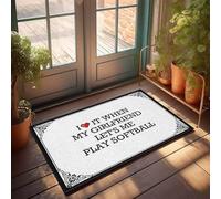 FZFN Tapis de bain en mousse à mémoire de forme avec inscription « I Love It When My Girlfriend Let's Me Play Softball » - 40 x 60 cm