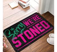 FZFN Tapis de bain Mimosa Bar Decor Low Profile - Sorry We're Stoned Patio Outdoor Imperméable Mignon pour chambre à coucher Facile à nettoyer Durable pour fléchettes (40 x 60 cm)