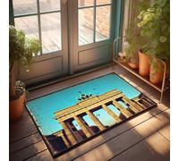 FZFN Tapis de bain Scatter Brandeburg Gate : un monument à l'histoire et à l'unité | Tapis décoratif en mousse à mémoire de forme idéal pour décoration d'intérieur intéressante (50 x 80 cm)