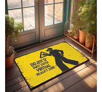FZFN Tapis de bain Scatter Zone de réalité virtuelle : entrez à vos risques et périls | Tapis de décoration d'automne ultra antidérapant idéal pour le billard et la décoration d'intérieur (40 x 60 cm)