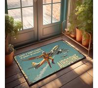 FZFN Tapis de bienvenue de ferme Airborne Adventure: A Skydiver'S Journey Above The Skies Paillasson Accessoires de bar pour la piscine (40 x 60 cm)