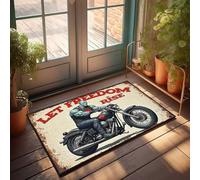 FZFN Tapis de bienvenue de ferme Ride to Freedom : The Bold Biker's Call Paillasson Accessoires de bar pour la maison (50 x 80 cm)