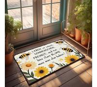 FZFN Tapis de bienvenue pour salle de classe Life Is Not Just About Bees, But Also Tournesols, Freedom and Cl Paillasson Home Door Mat Shoes (40 x 60 cm)