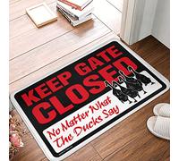 FZFN Tapis de porte antidérapant | Gardez le portail fermé, peu importe ce que disent les canards, protection pour animaux de compagnie pour les choses pour votre chambre (40 x 60 cm)