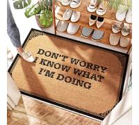 FZFN Tapis de porte d'entrée humide | Don't Worry I Know What I'm Doing - Planche de surf/maison - Tapis d'évier de cuisine antidérapant et lavable (40 x 60 cm)