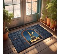 FZFN Tapis de salle de bain imperméable et amusant | Nuits parisiennes : Tour Eiffel brille dans la ville Skyline Sccatter antidérapant et absorbant pour une utilisation quotidienne de diatomées (50 x