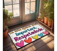 FZFN Tapis de salle de bain protecteur pour animaux de compagnie important, respecté : un message sincère en espagnol | Reste avec dos en caoutchouc antidérapant idéal pour boire la maison ou le