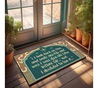 FZFN Tapis de salle de bain Reflections On Life : une citation sincère encadrée dans un design orné, décoration de porte de chambre, tapis de sol en mousse à mémoire de forme (65 x 90 cm)