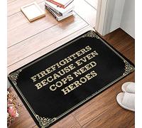 FZFN Tapis de sol absorbant et discret | Les pompiers parce que même les policiers ont besoin de protection de héros pour animaux de compagnie, antidérapants pour la chasse et la maison (40 x 60 cm)