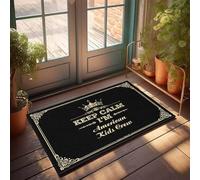 FZFN Tapis de terrasse en caoutchouc antidérapant - Keep Calm I'm American Kids Crew Cuisine Confortable Debout | Amusant pour le bain - Coins du tapis pour maintenir le tapis vers le bas/zone de