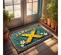 FZFN Tapis rétro Jamaïque : The Greatest Place On Earth Paillasson Home Sweet Home pour entrée de maison (50 x 80 cm)