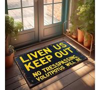 FZFN Tapis rétro Keep Out : No Trespassing, Voluptuous Will Be Paillasson Home Sweet Home Tapis de porte pour l'entrée de la maison (50 x 80 cm)
