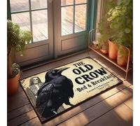 FZFN The Old Crow Bed & Breakfast, Manchester, Nh. Tapis de bain amusant avec dos en caoutchouc (50 x 80 cm)
