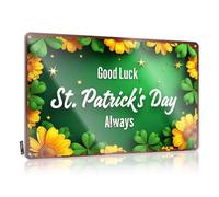 FZFN Tinsign Decor Petite plaque en métal avec inscription « Good Luck: Celebrating St. Patrick's Day With Joy And Prosperity » (20 x 30 cm)