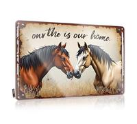 FZFN Tinsign Decor Plaque décorative en métal avec inscription « The Barn Is Our Home » avec inscription « The Barn Is Our Home » (30 x 40 cm)